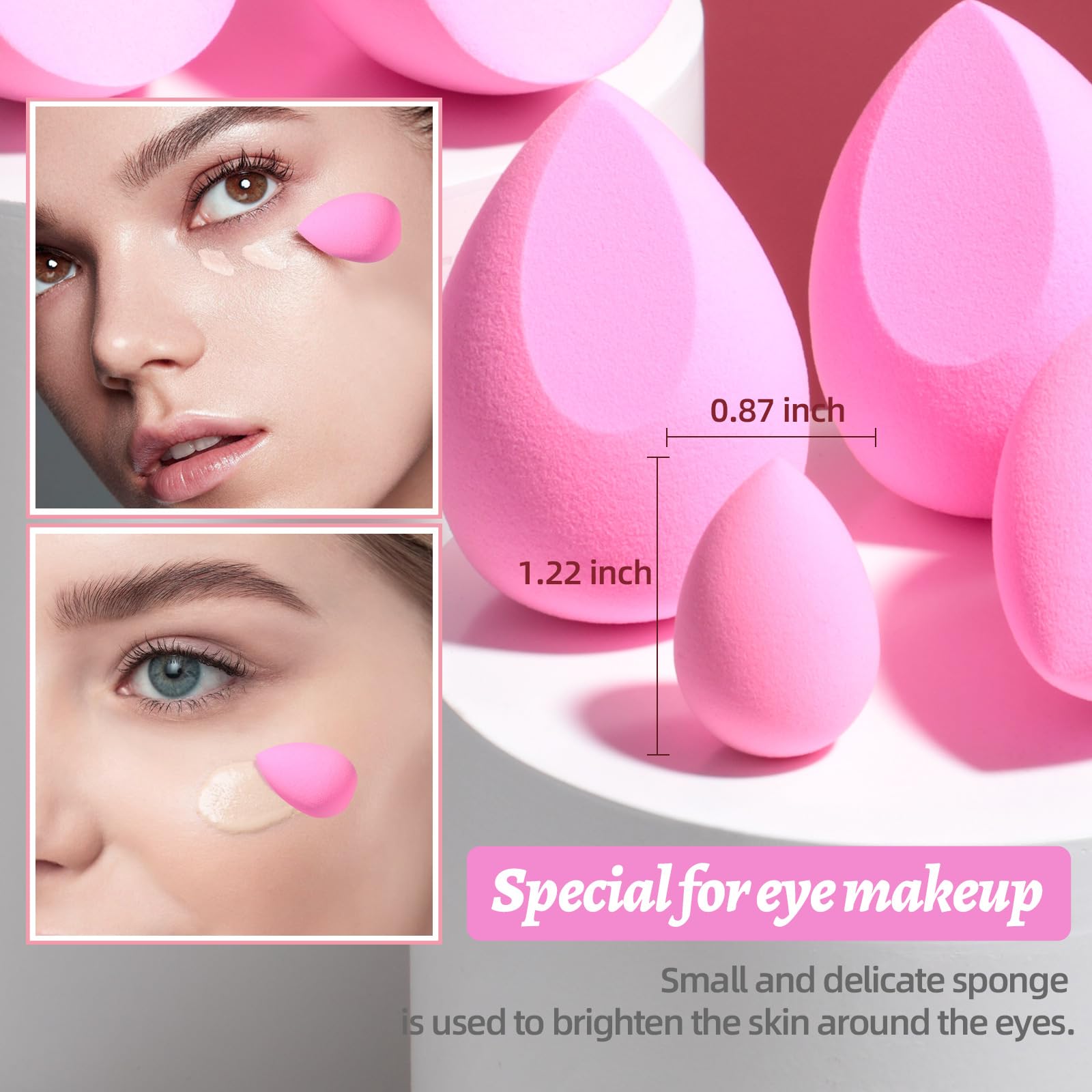 BS-MALL éponge rose multicolore, teintes élégantes pour un look doux.