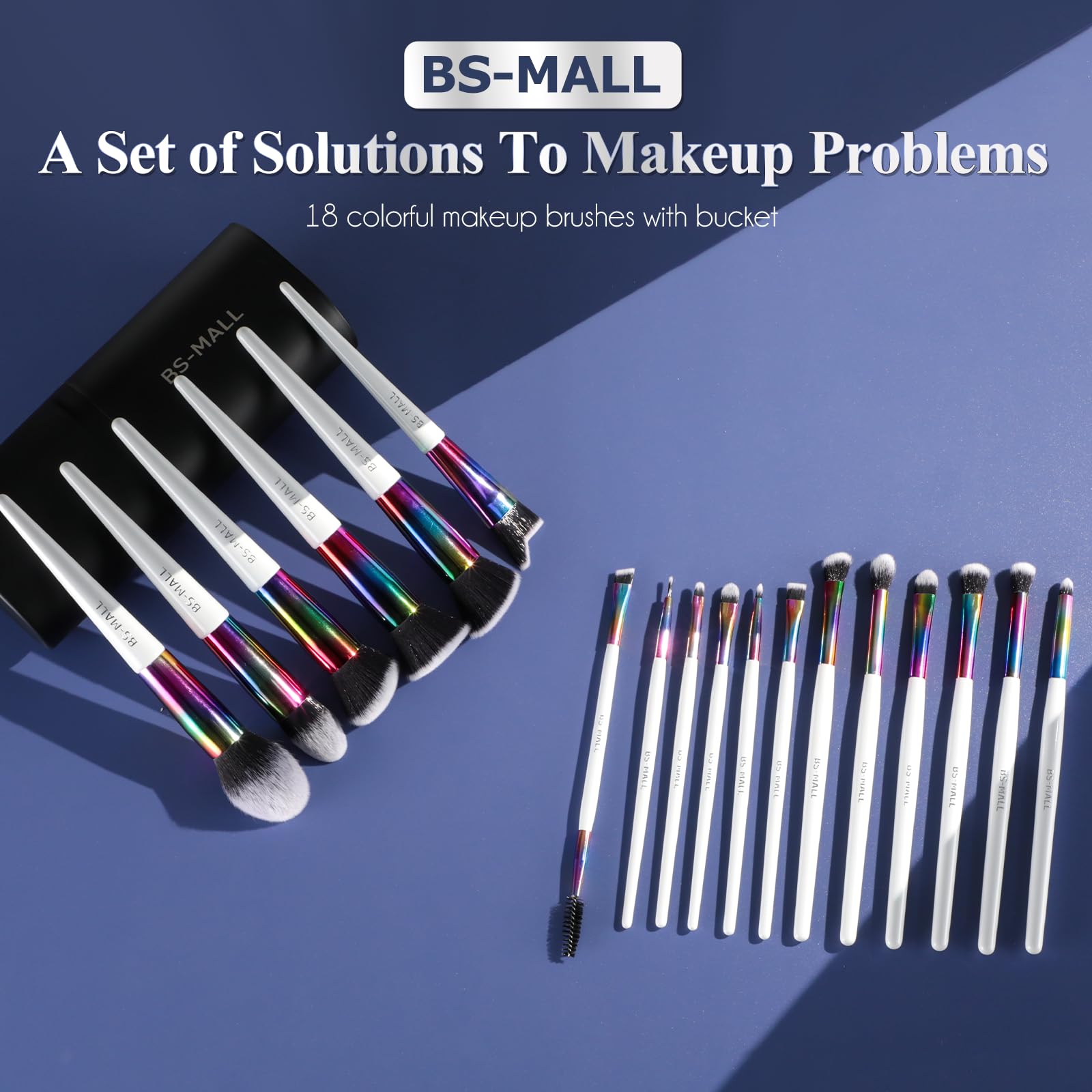 BS-MALL étui portable pour pinceaux maquillage, rangement sûr lors des déplacements.