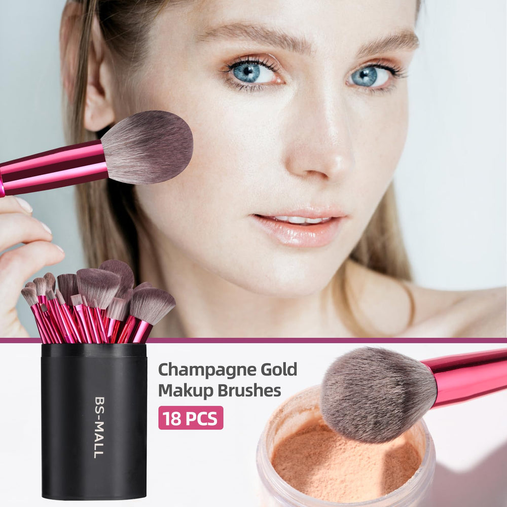 BS-MALL pinceaux blush-joues, fini rosé naturel.
