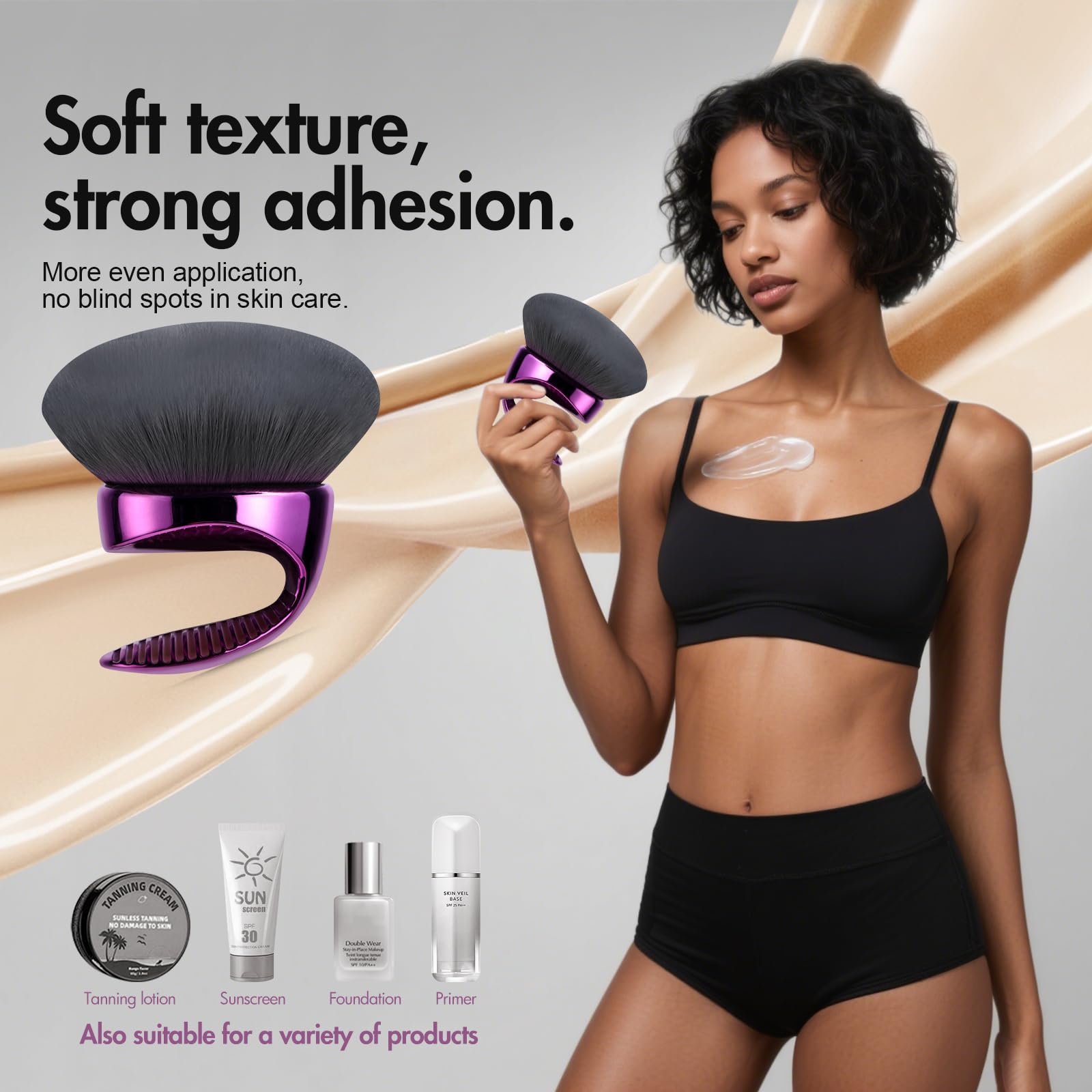 BS-MALL brosse poils doux pour une application sans irritation