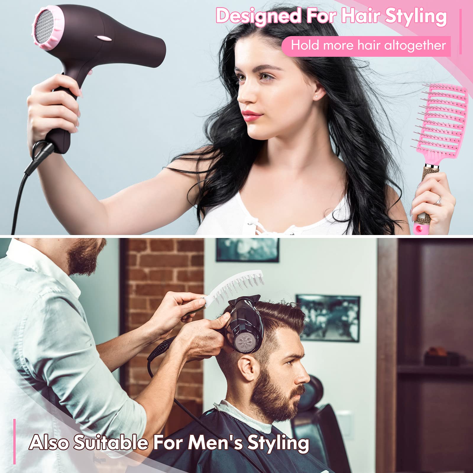 Bsisme brosse pour tous types cheveux; demelage et coiffage faciles.