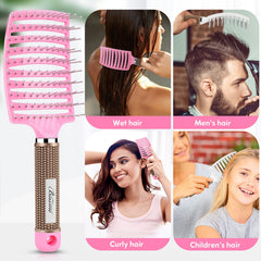 Bsisme brosse tete large courbee; contact optimal et massage.