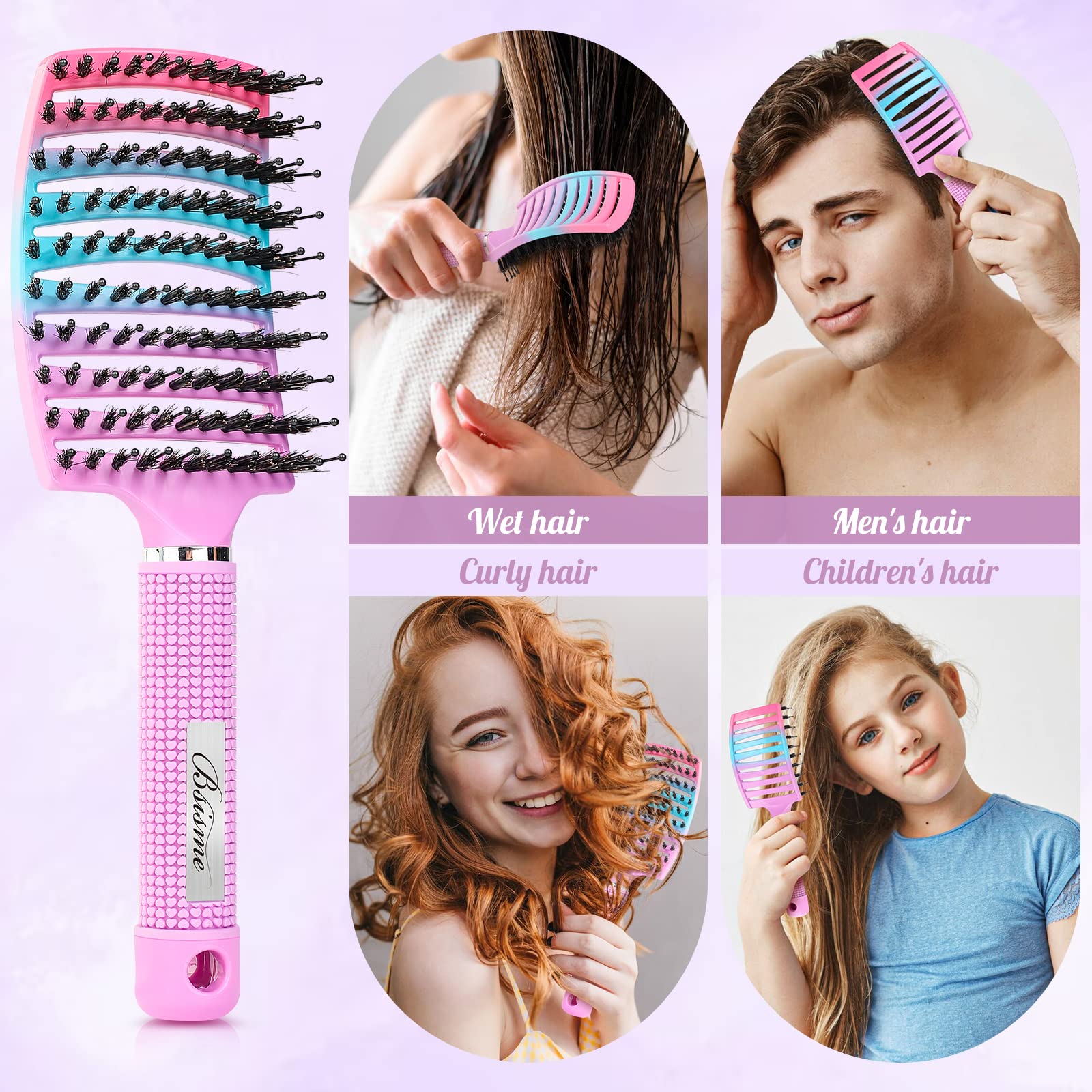 Brosse Bsisme avec poignée antidérapante pour une prise en main confortable.