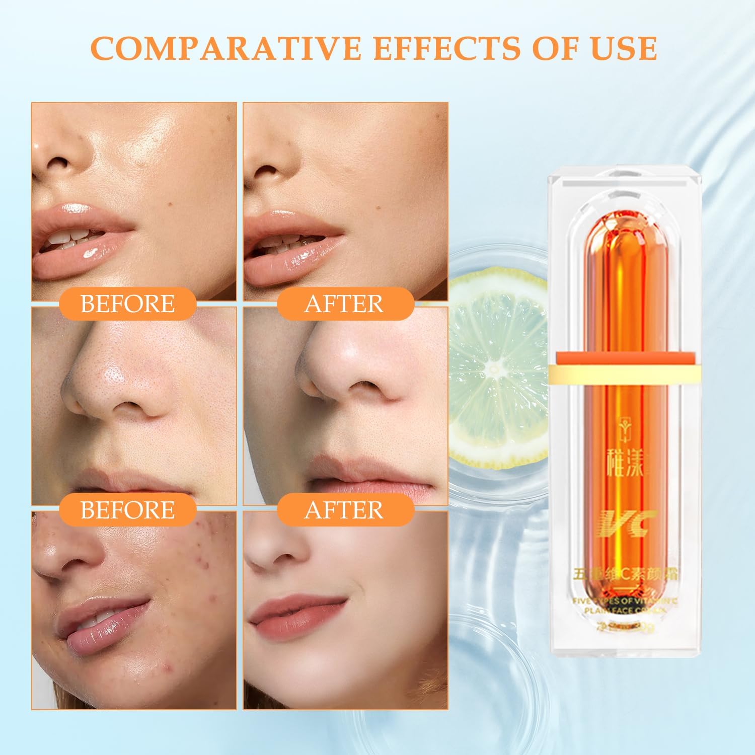 Application douce de la Crème tonifiante cinq vitamines sur la peau.