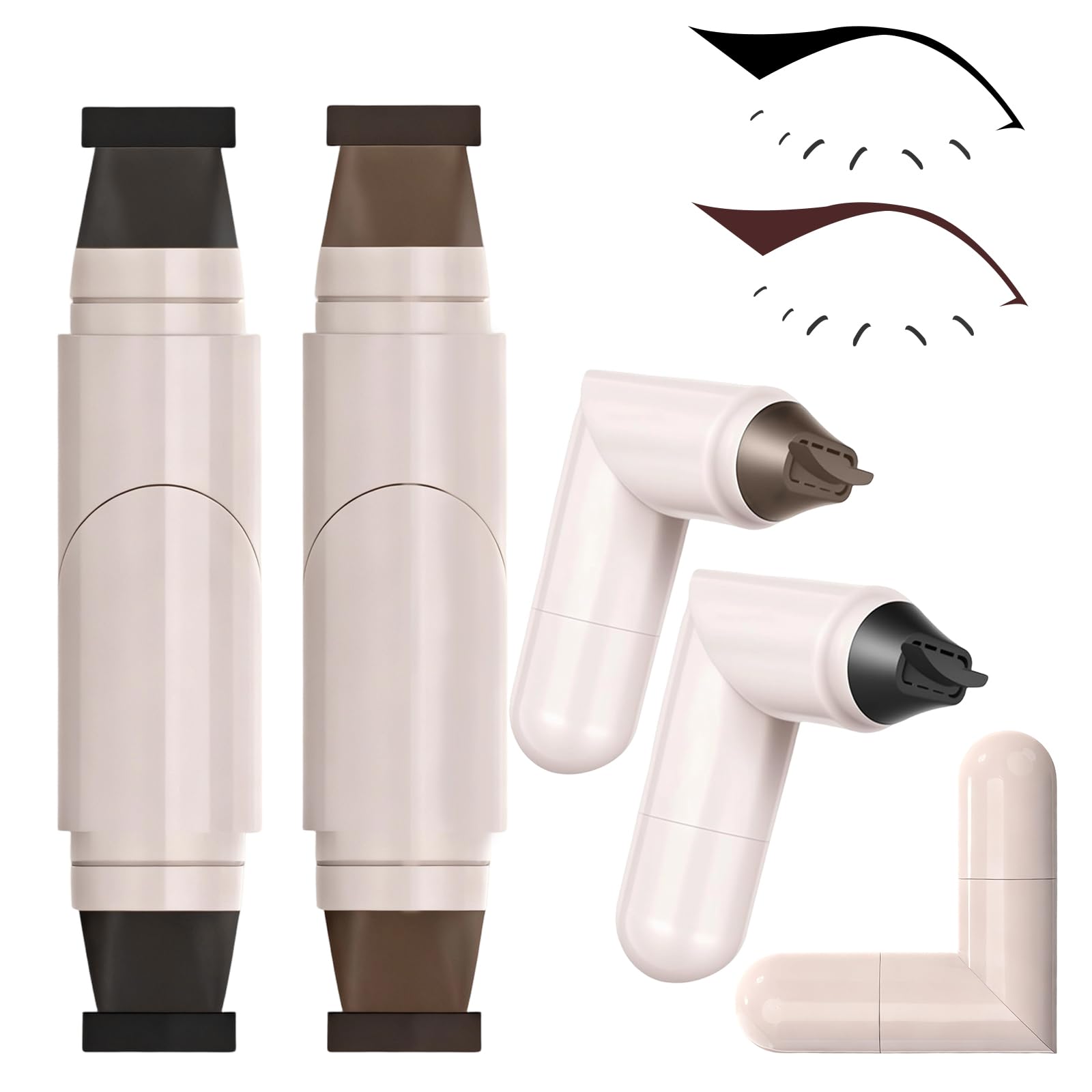 BSMAX eyeliner stamp in black with cap open for quick winged liner.