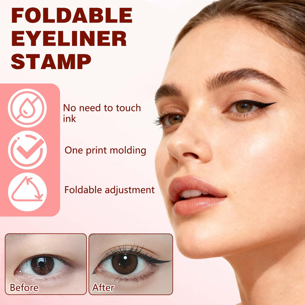BSMAX brown eyeliner stamp in action for precise line.