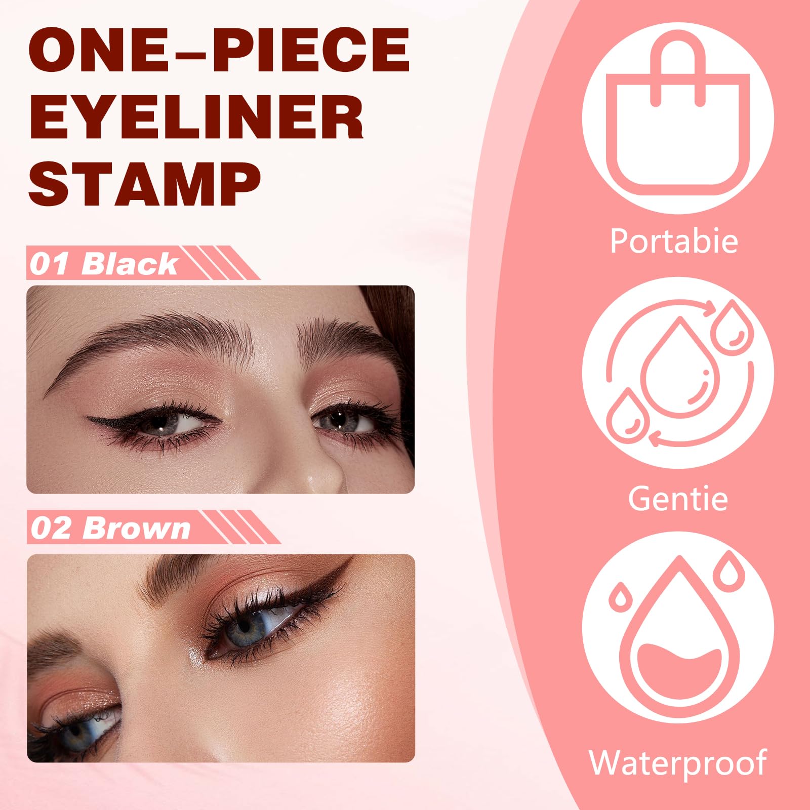BSMAX foldable eyeliner stamp packaging for travel and storage.