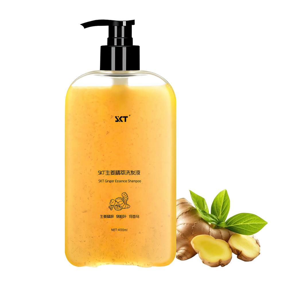 BSMAX Shampoing Gingembre: bouteille 400 ml prête à l'emploi pour le lavage quotidien.
