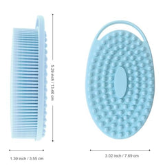 Gant gommant Bsofing en silicone bleu, nettoyage en profondeur et douceur.