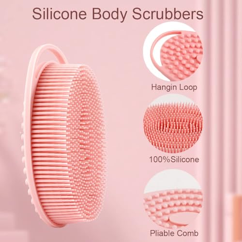 Gant visage en silicone rose Bsofing, usage doux pour le teint.
