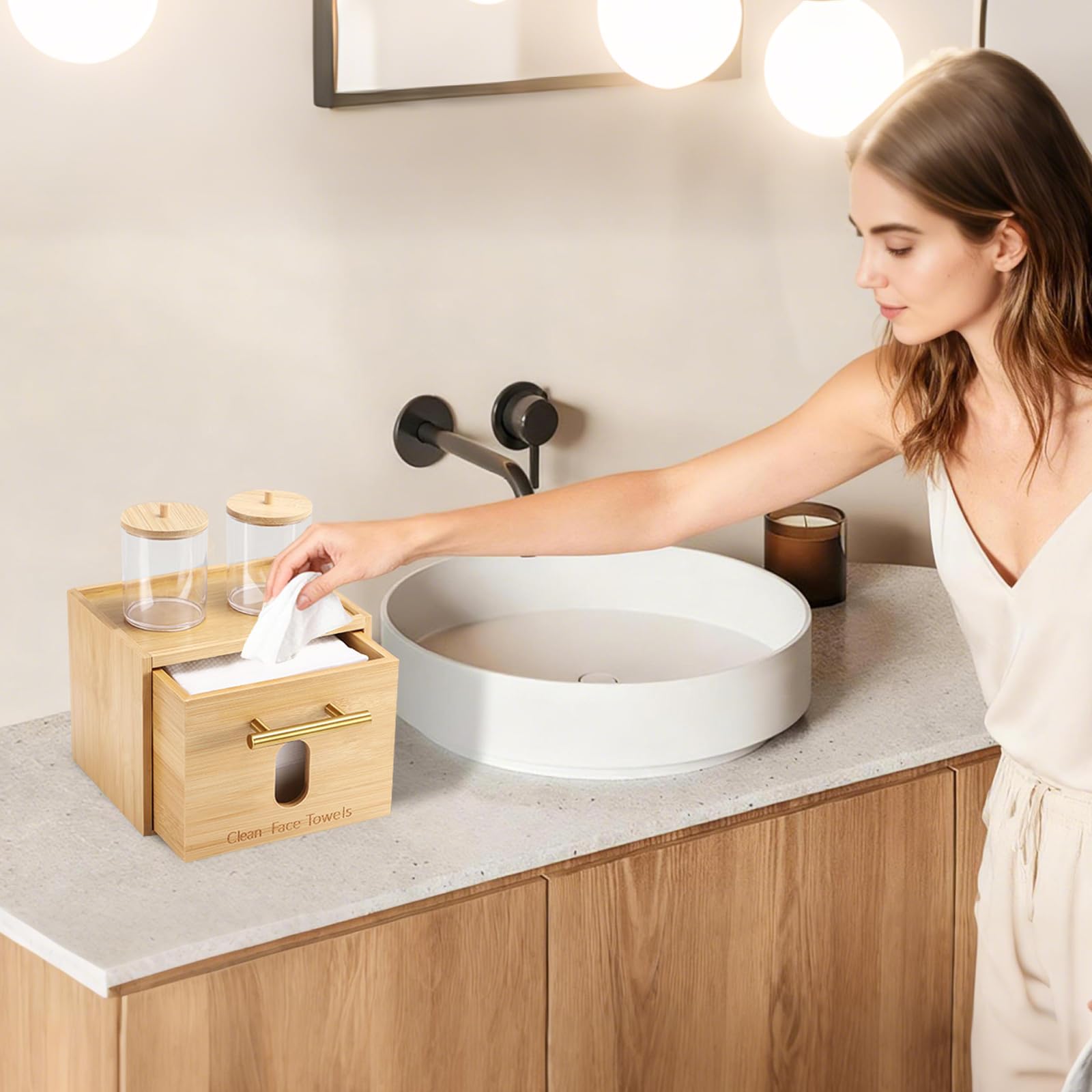 Design contemporain et élégant de la boîte bambou BSSN.