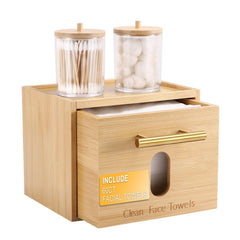 BSSN boîte bambou serviettes XL tiroir offre un rangement pratique.