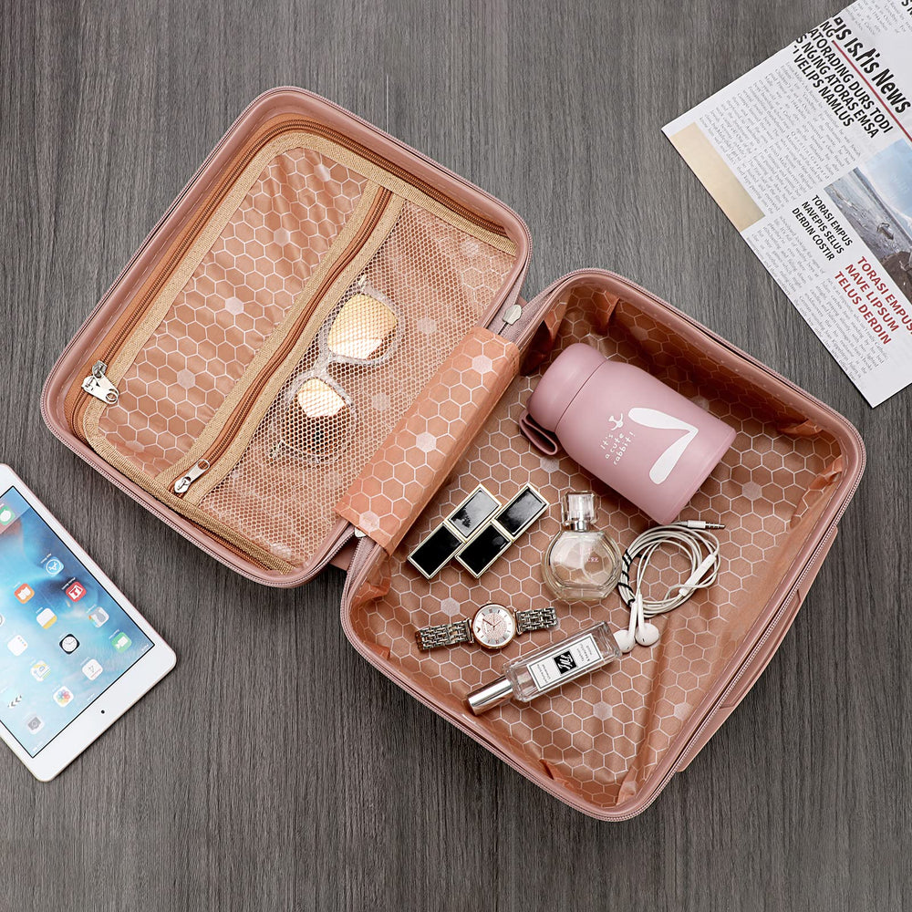 BSTKEY coffret maquillage voyage rose-dore impermeable et durable