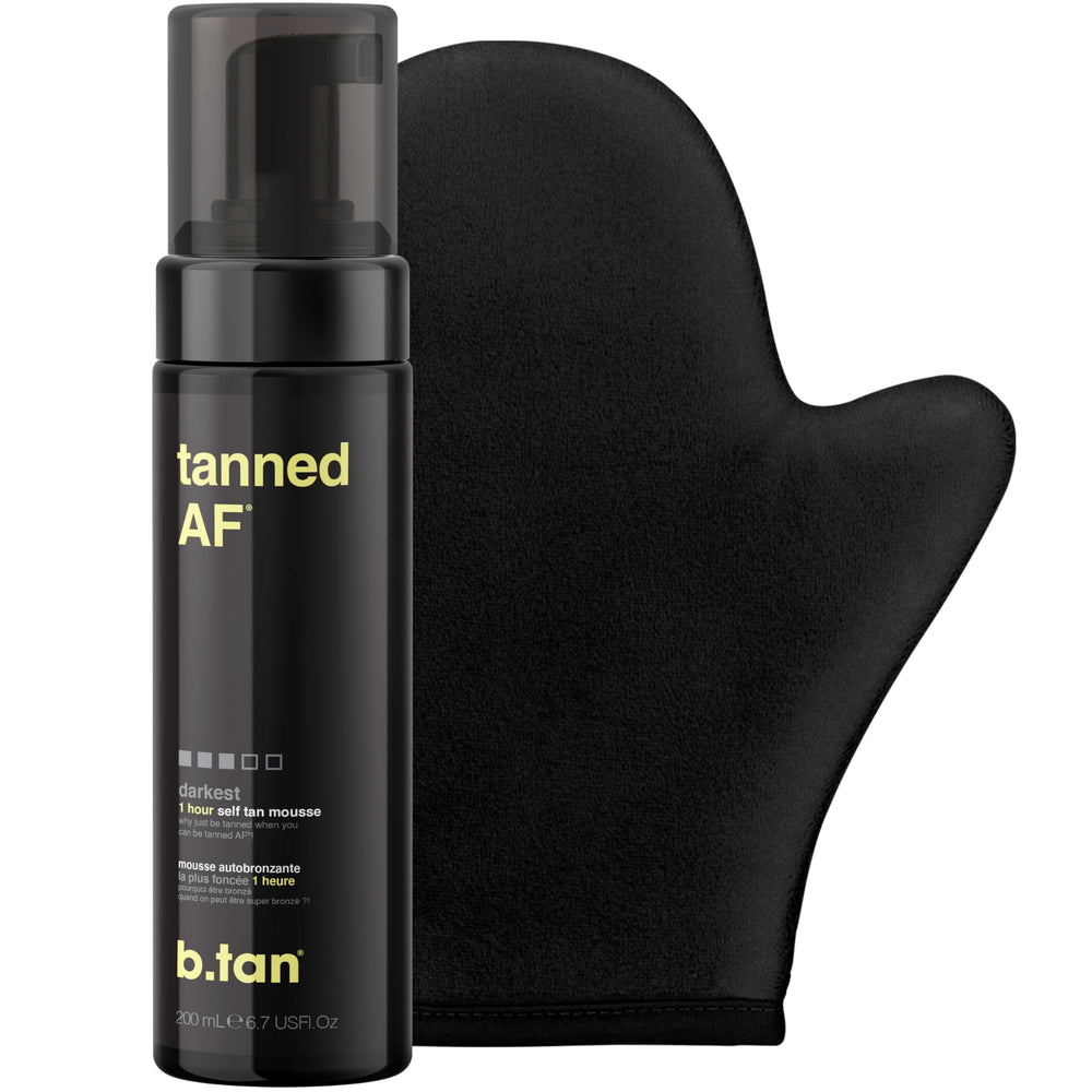 B.TAN Dark kit, mousse auto-bronzante prête à l application pour une teinte profonde.