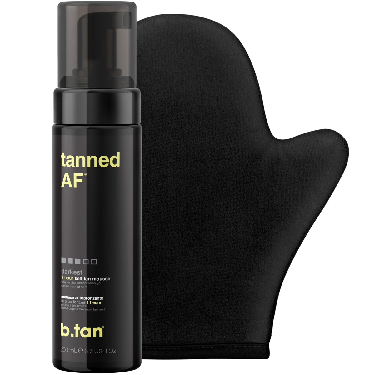 B.TAN Dark kit, mousse auto-bronzante prête à l application pour une teinte profonde.