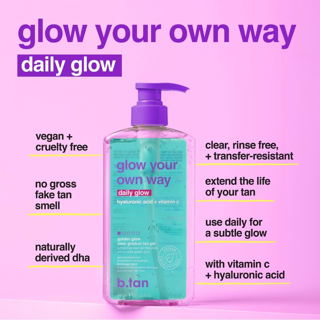 hidratation et acide hyaluronique dans le gel auto-bronzant clair de b.tan.