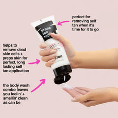 B.TAN Gel douche – texture crémeuse nettoyante et rafraîchissante.