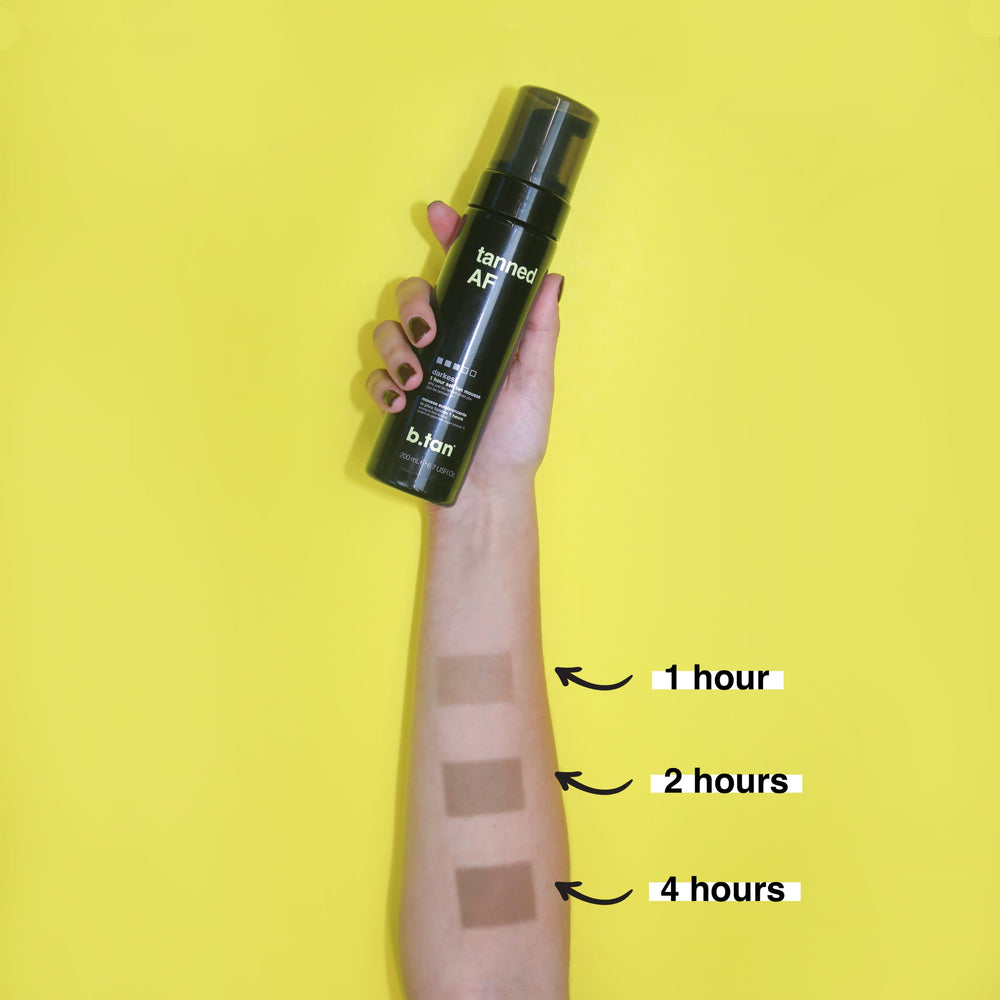 b.tan mousse auto-bronzante foncee - visage et corps pour couleur homogène