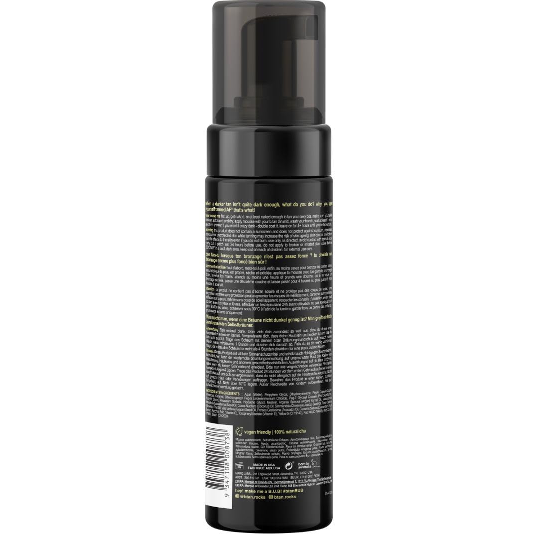 b.tan mousse auto-bronzante foncee - odeur neutre pour une experience agreable