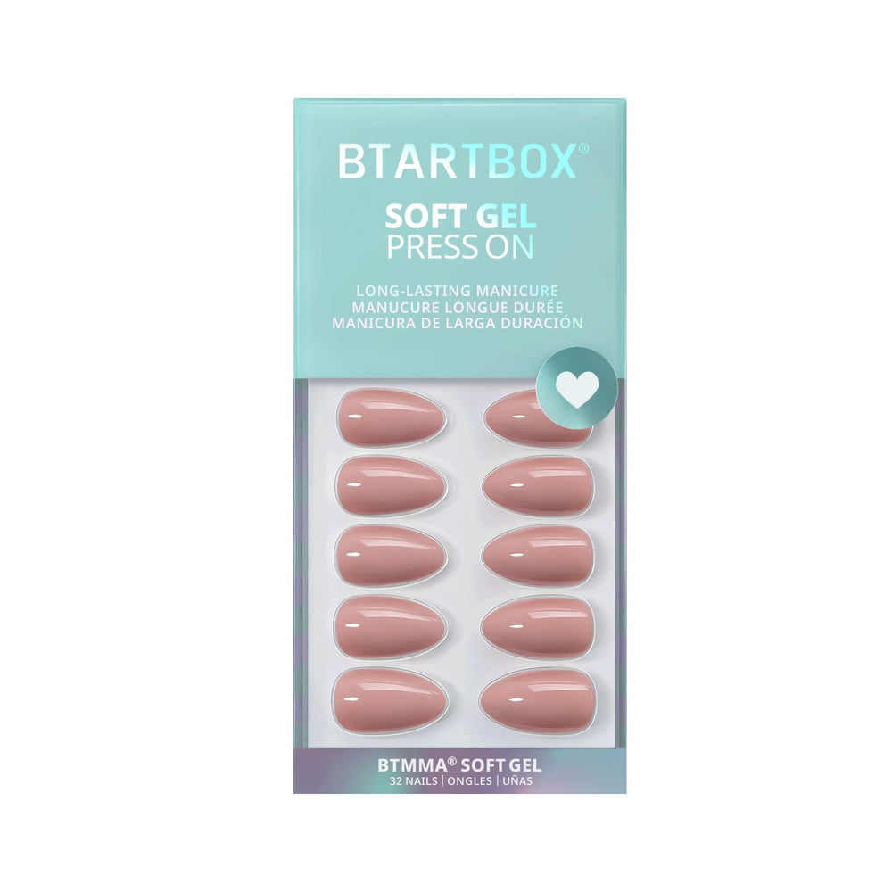 BTArtbox almond nails in natural shape for versatile styling