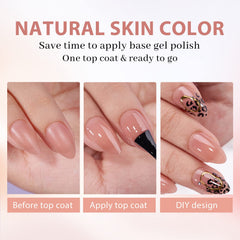 BTArtbox amande onglets court look naturel et semi-transparent pour toutes occasions.