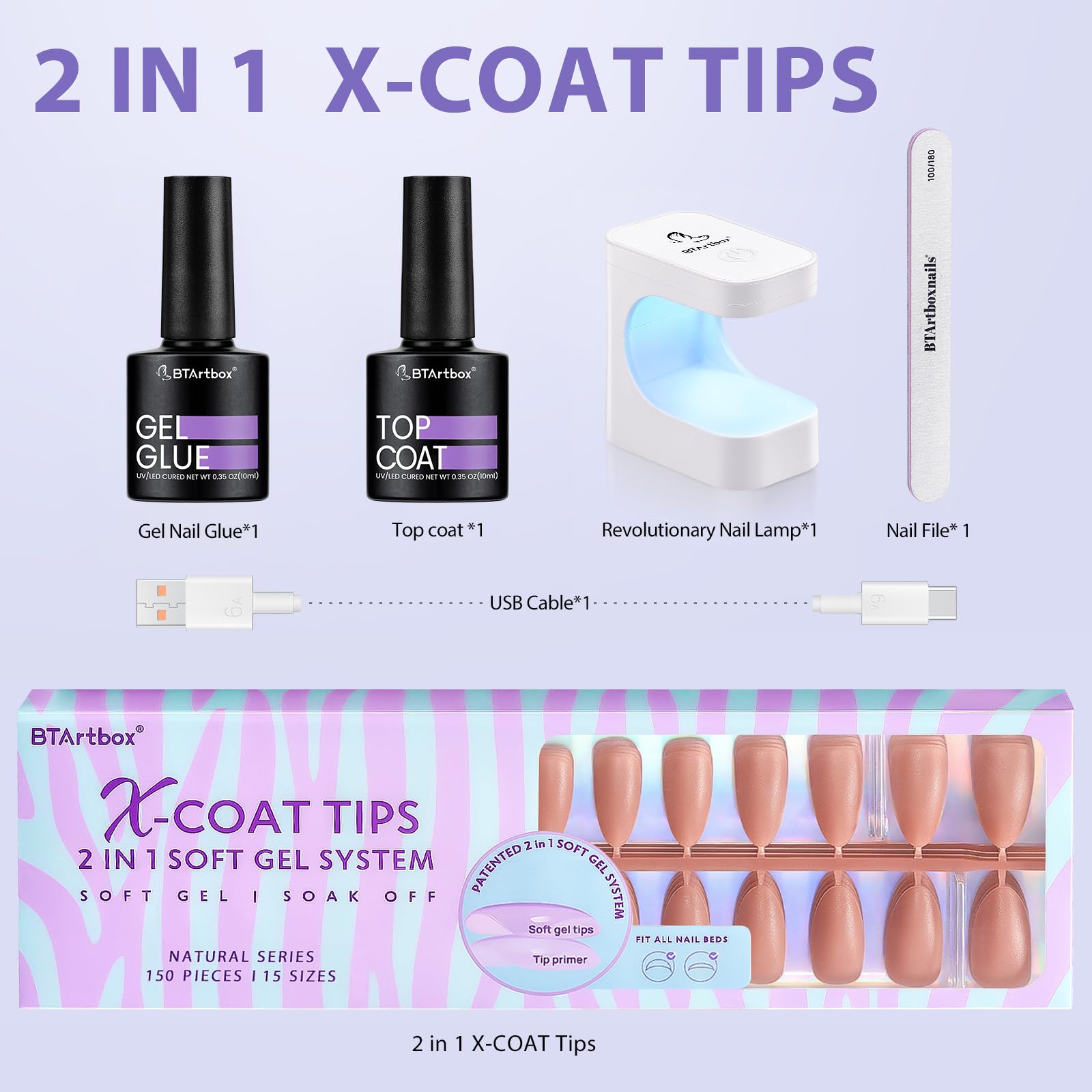 BTArtbox emballage kit ongles amande: tout ce qu’il faut pour commencer