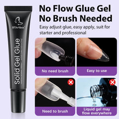 BTArtbox Gel Ongle Solide, outil 3 en 1 pour pose, décoration et art 3D