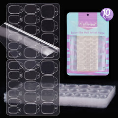 BTArtbox nail tabs box shows 10 sheets and 15 sizes for versatile fit.
