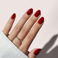 BTArtbox ongles à pose ovales rouges cardinal, confort naturel au quotidien.
