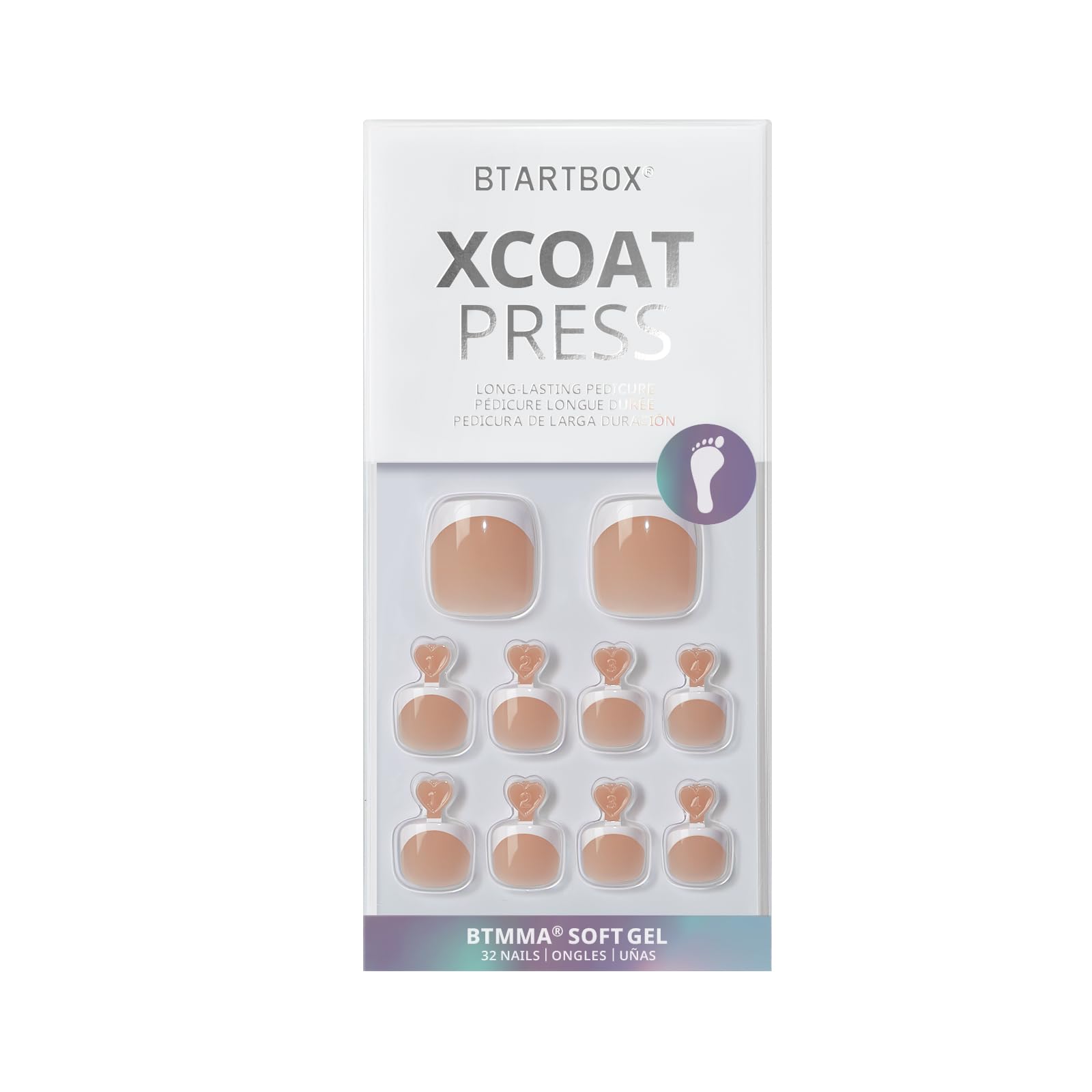 BTArtbox ongles des orteils a poser - lime douce pour finition nette.