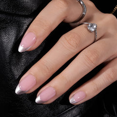 BTArtbox – ongles bord blanc amandes courtes pour une allure naturelle.