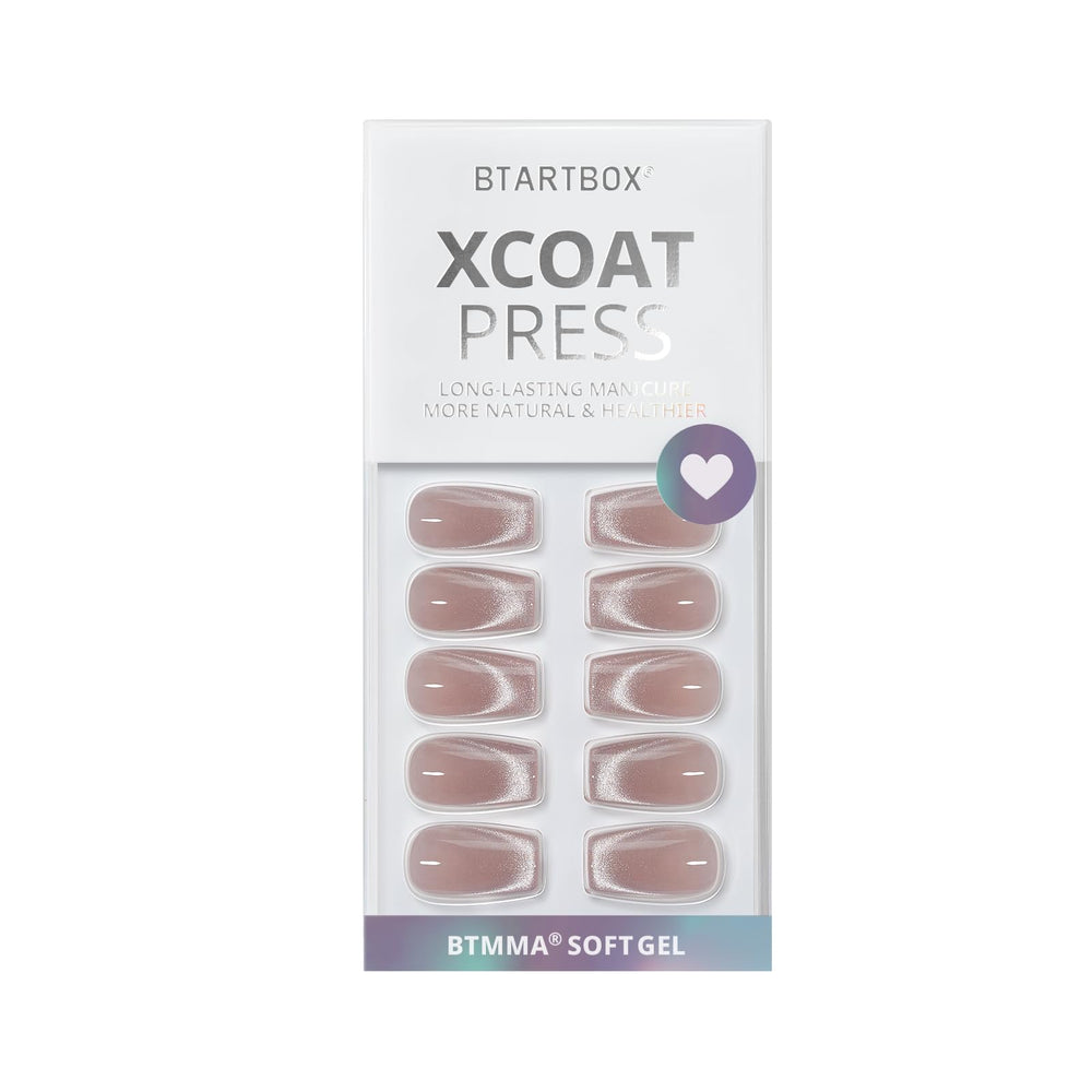 BTArtbox onglets press-on teinte milky-way, couleur douce pour un look naturel