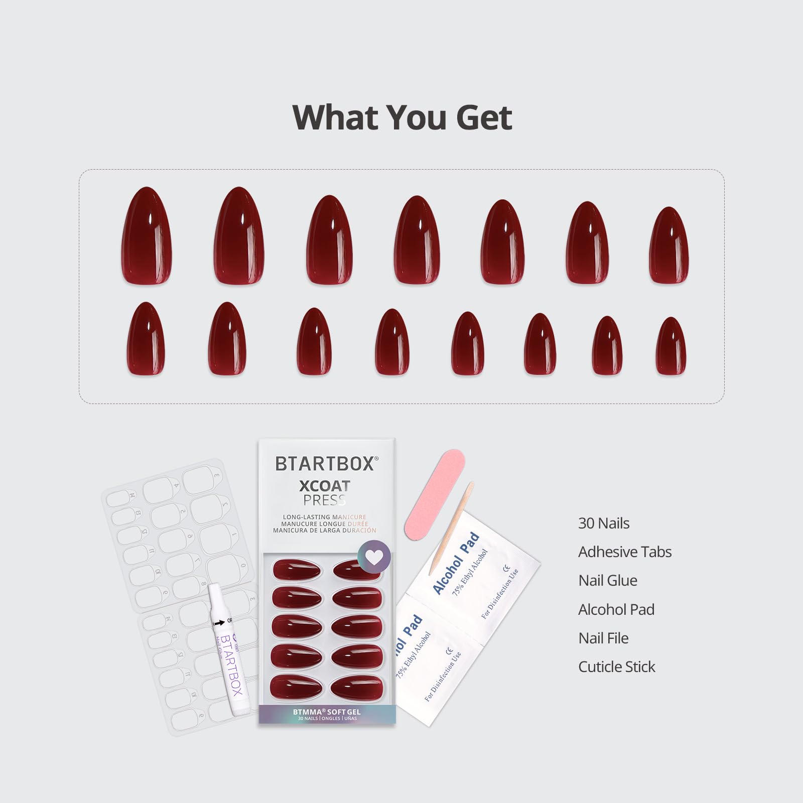 BTArtbox almond nails with seamless cuticle blending for natural look