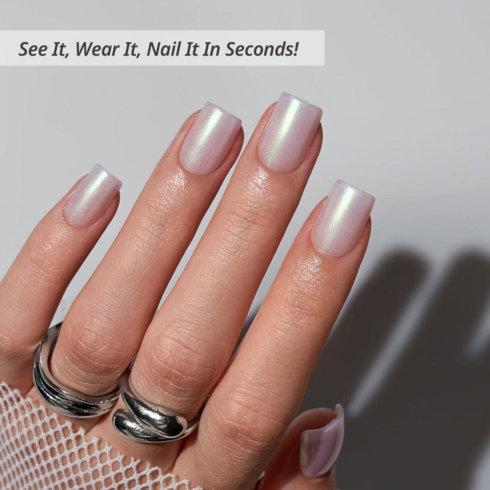 BTArtbox short press-on nails with glue included for quick at-home manicure