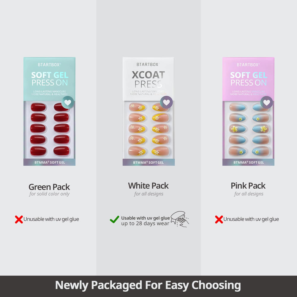 BTArtbox Ultra-soft BTMMA nails, flexible and comfortable fit
