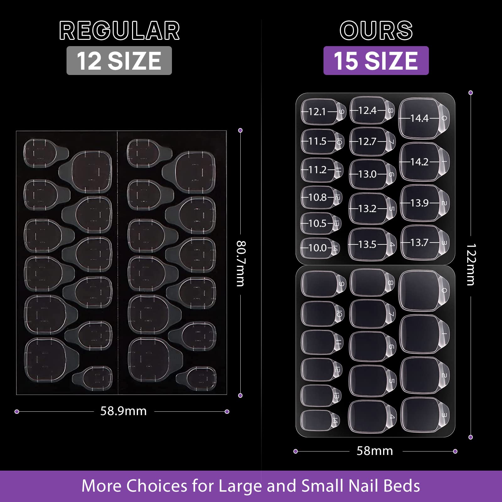 BTArtbox ultra-thin 0.3mm adhesive tabs for a natural look.