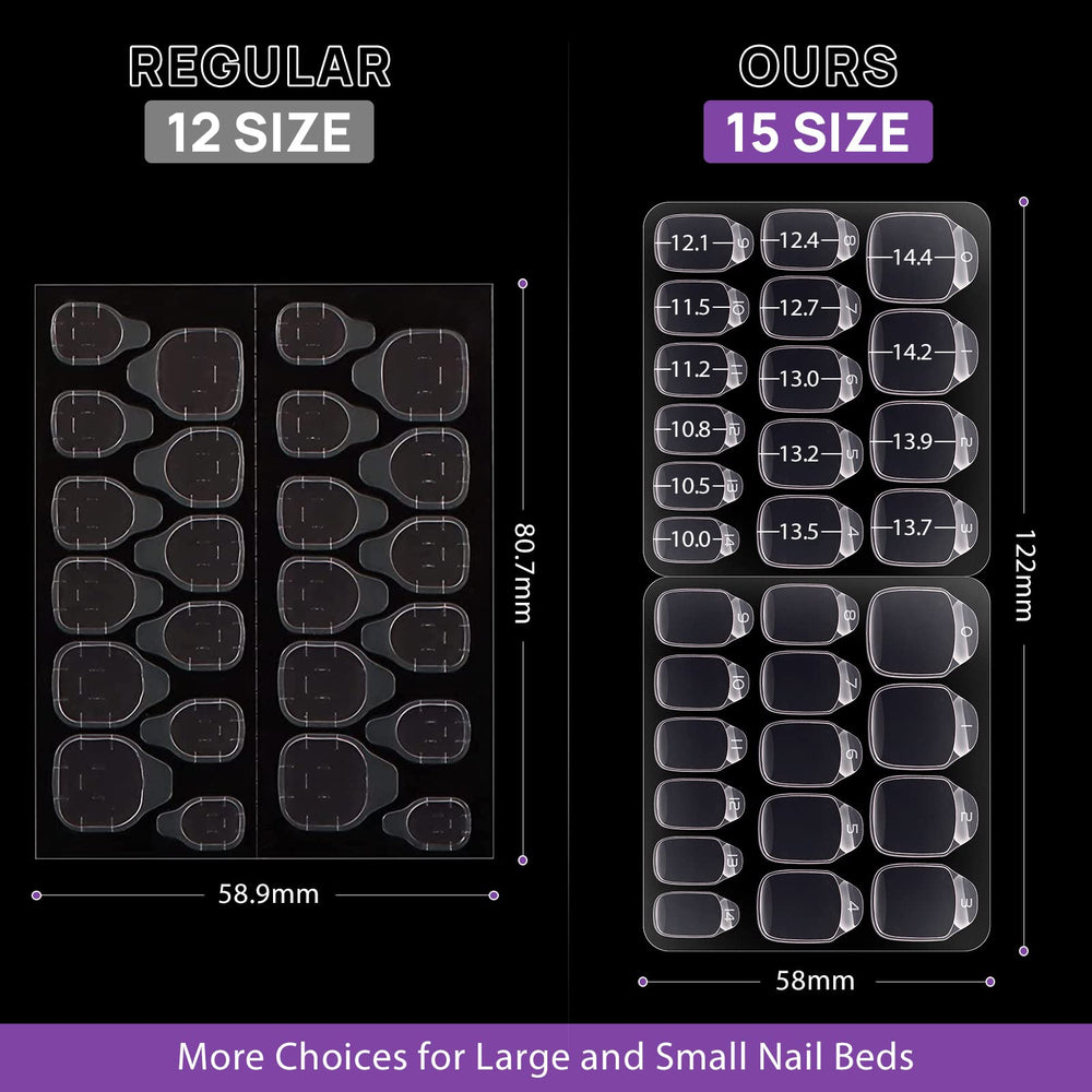 BTArtbox ultra-thin 0.3mm adhesive tabs for a natural look.