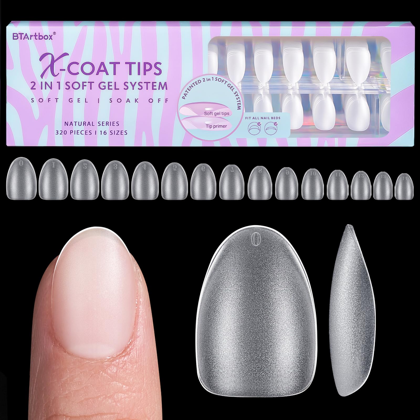BTArtbox XCOATTIPS : primer sur l'ongle pour adhérence renforcée et finition naturelle.