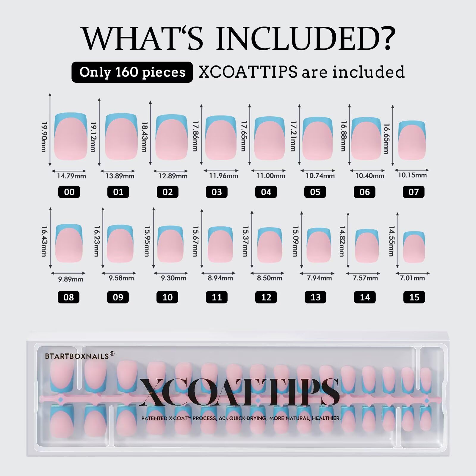 BTArtboxnails XCOATTIPS: retrait facile avec dissolvant sans abimer les ongles