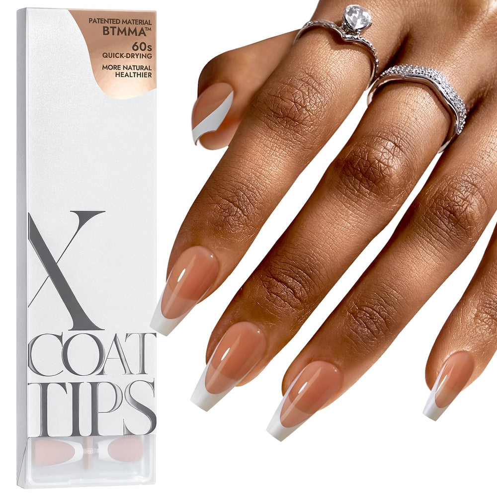 BTArtboxnails: bout francais sur ongles gel forme cercueil brun taille moyenne, prêt à poser.