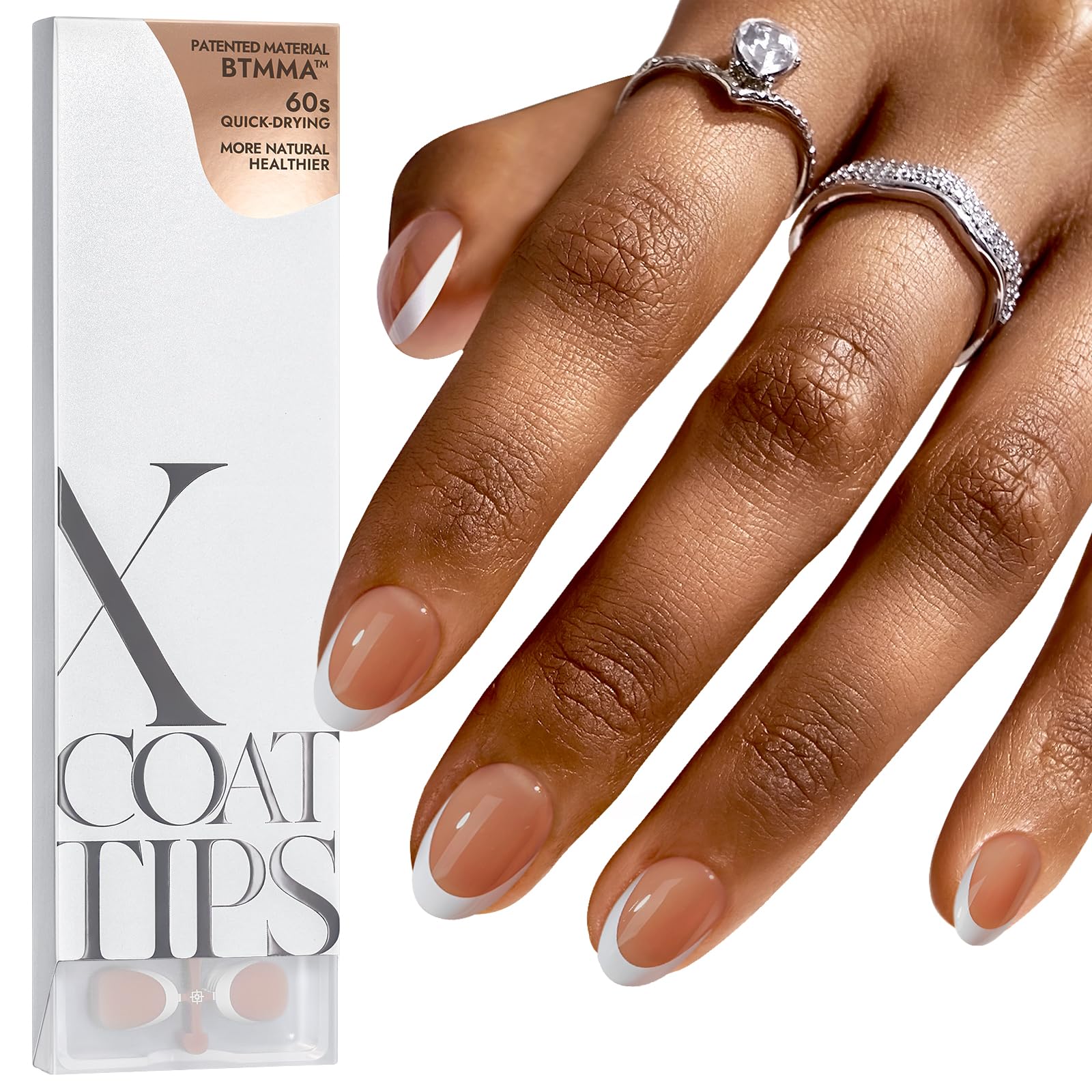 BTArtboxnails ongles gel, pointe française naturelle et élégante.