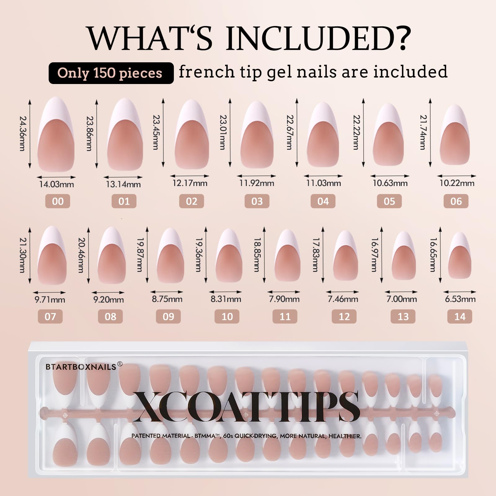 BTArtboxnails: XCOATTIPS, ajustement précis à la cuticule pour une tenue fiable.