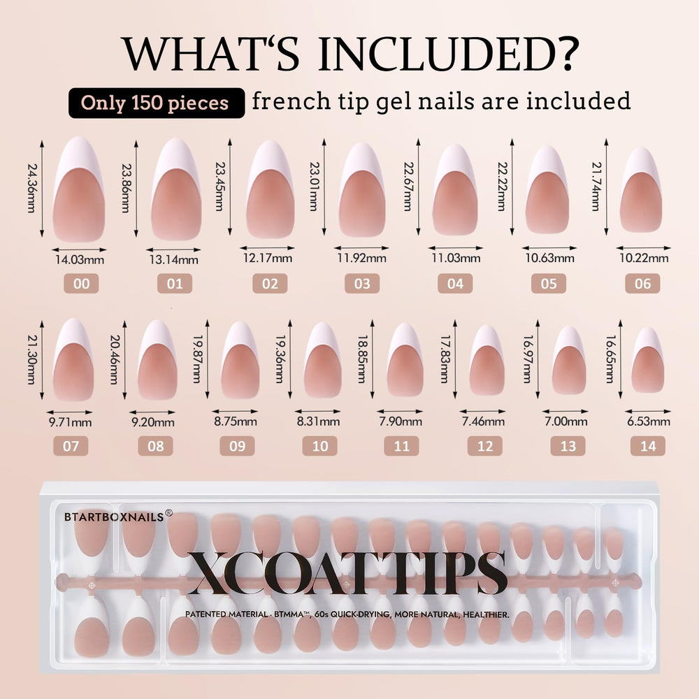 BTArtboxnails: XCOATTIPS, ajustement précis à la cuticule pour une tenue fiable.