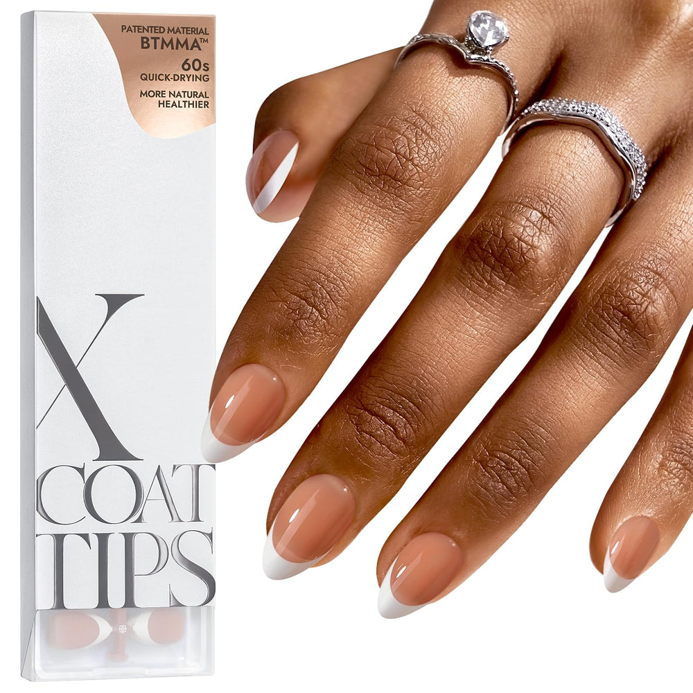 BTArtboxnails onglets tip brun court amande pour un look naturel.