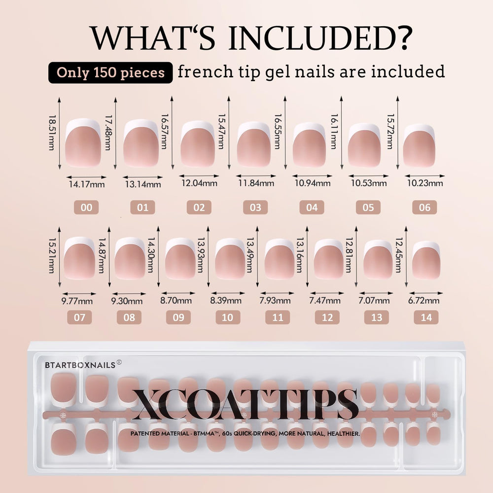 BTArtboxnails XCOATTIPS guide d'adhérence durable sur ongles naturels