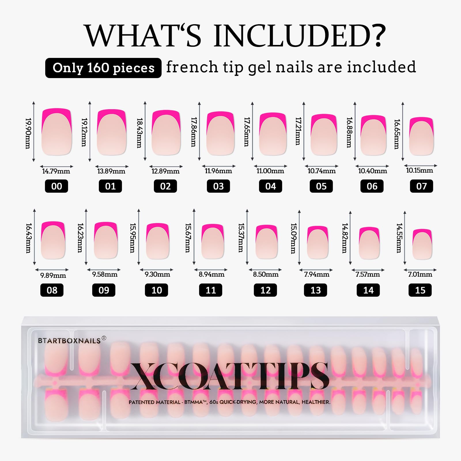 BTArtboxnails XCOATTIPS – Ajustement ultra précis des cuticules à l’extrémité.