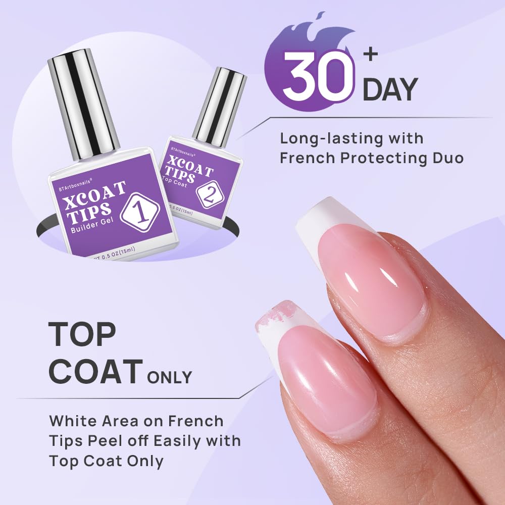 BTArtboxnails XCOATTIPS application rapide avec pinceau intégré