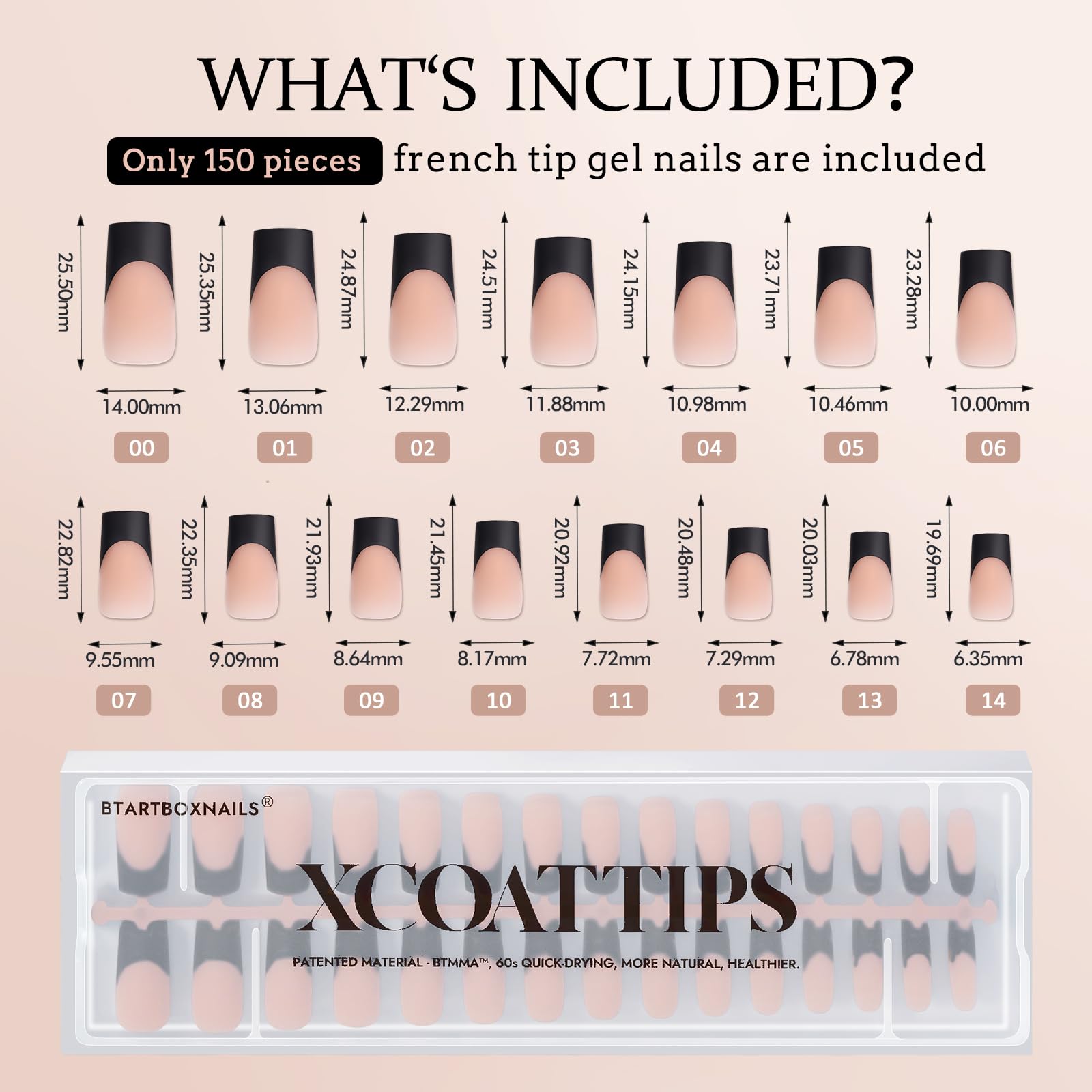 BTArtboxnails XCOATTIPS: Pose rapide, gain de temps à domicile.