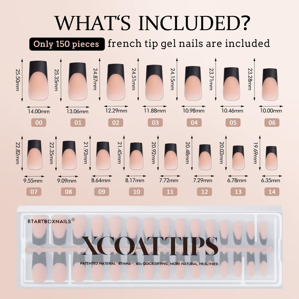 BTArtboxnails XCOATTIPS: Pose rapide, gain de temps à domicile.