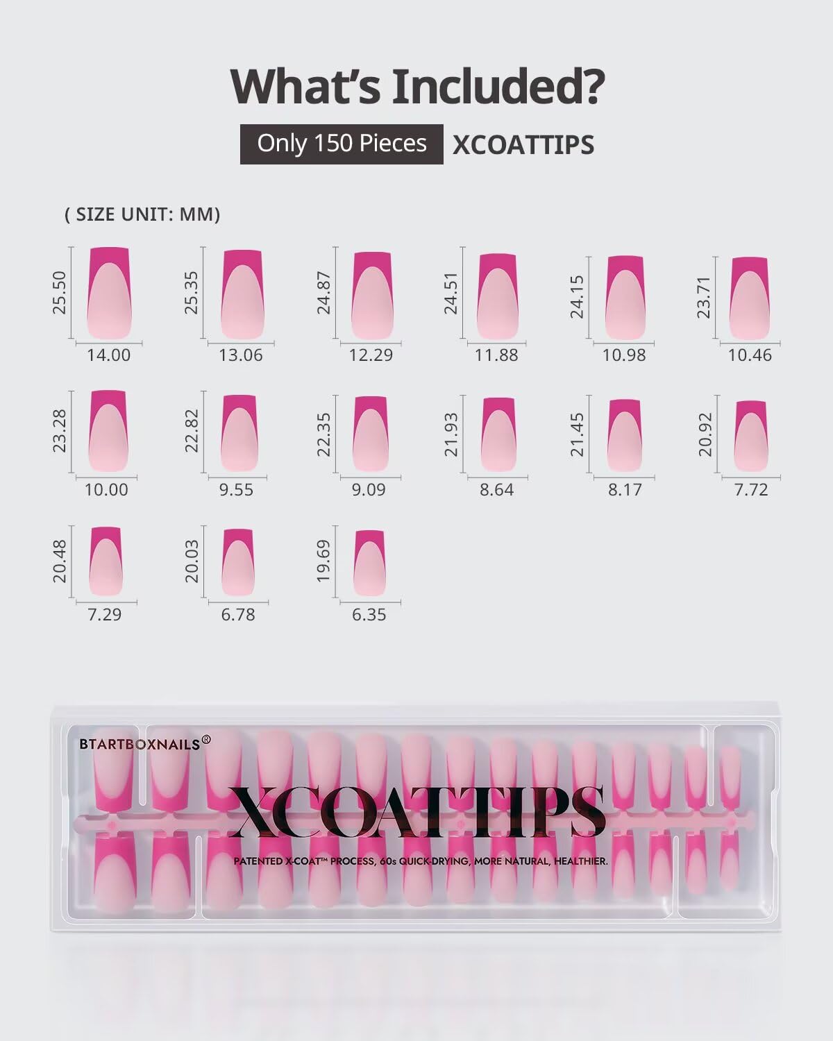 BTArtboxnails XCOATTIPS: aspect naturel et fini ultra fin